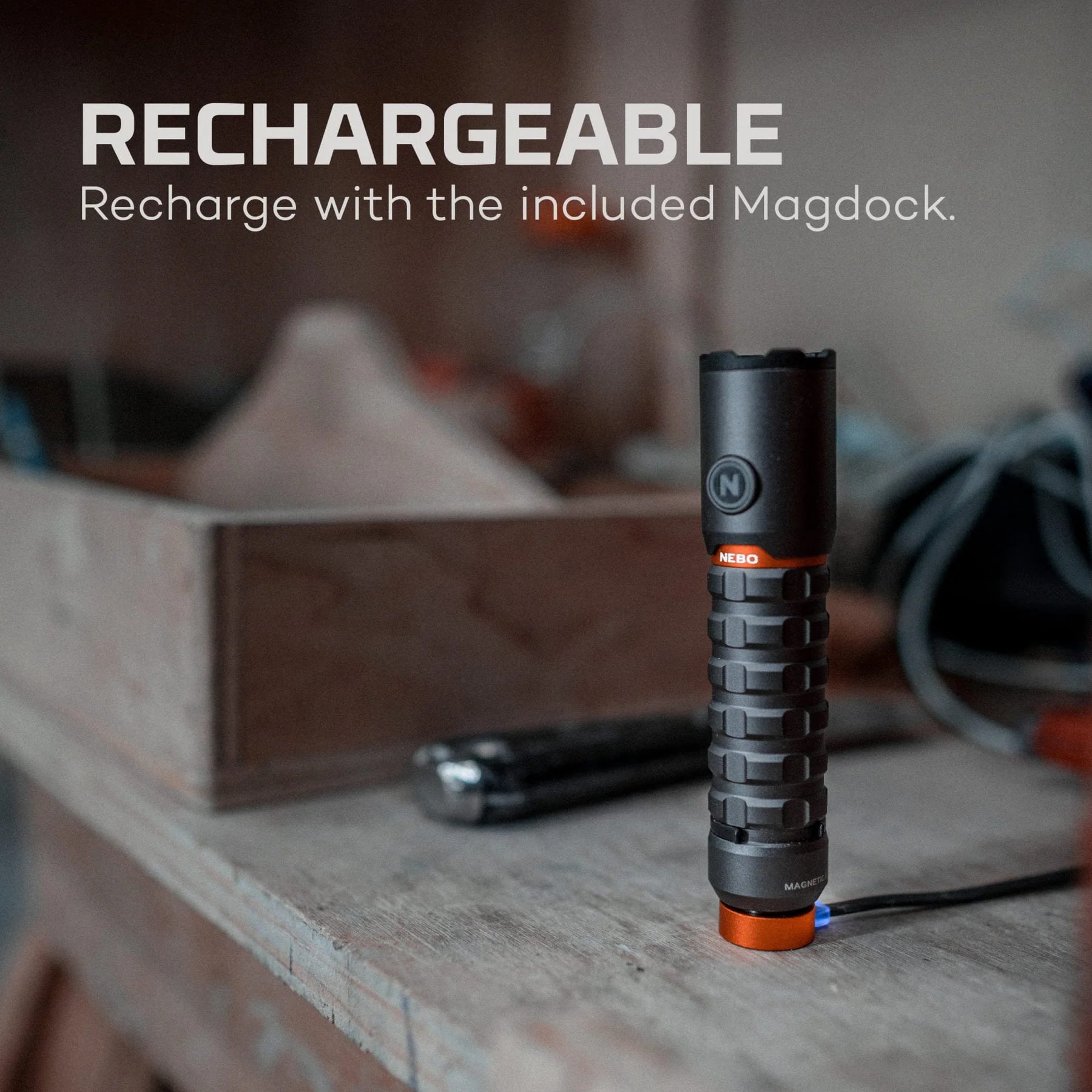 Lanterna NEBO Torchy 2K Rechargeable, 2000 lm, Li-ion 18650 2200 mAh, Aluminiu