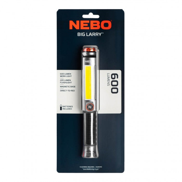Lanterna Nebo BIG LARRY 3, 600 Lm, IPX4, 3xAAA, Magnet, Aluminiu