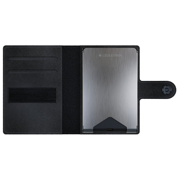 Lanterna Portofel LedLenser Black 150lm + Acumulator + USB