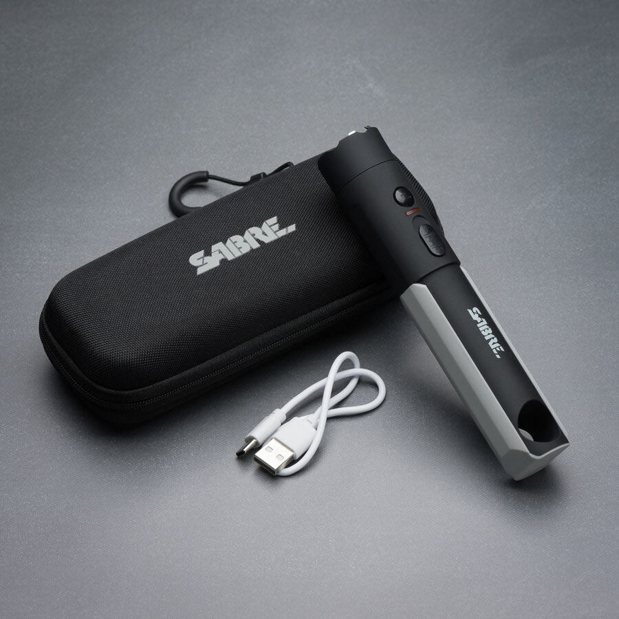 Lanterna cu Electrosocuri SABRE 2-in-1, 200lm