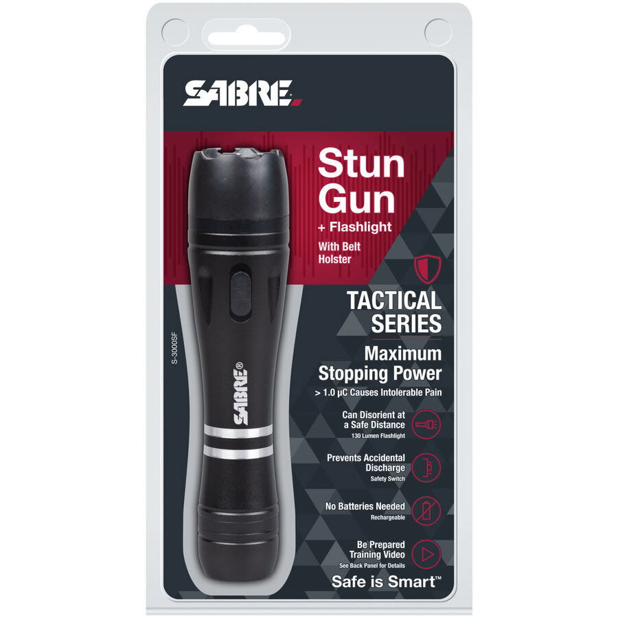 Lanterna cu Electrosocuri SABRE 2-in-1 Tactical Series, 130lm