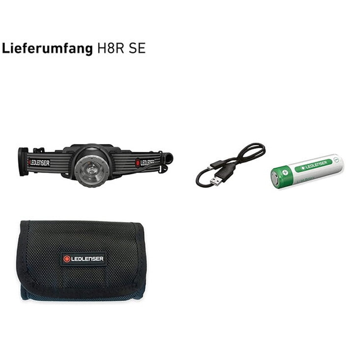 Lanterna de Cap LedLenser H8R 600lm + Acumulator + USB