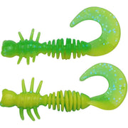 Larva BERKLEY PowerBait Power Curly, Spring Green / Sunshine Yellow, 4cm, 12buc/pac