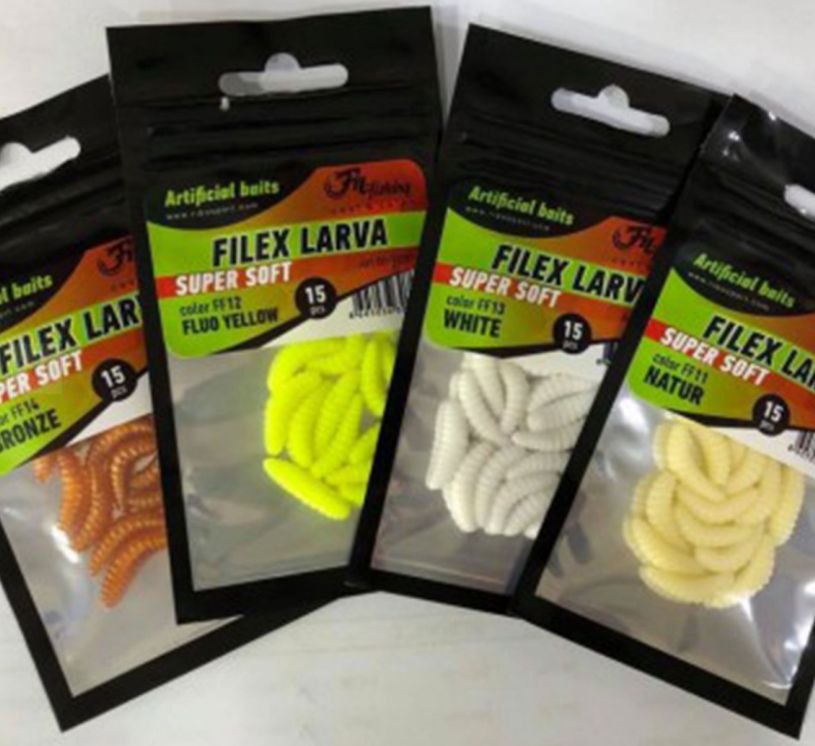 Larve Arificiale Filfishing Filex Super Soft FF11, Natur, 2cm, 15buc/pac