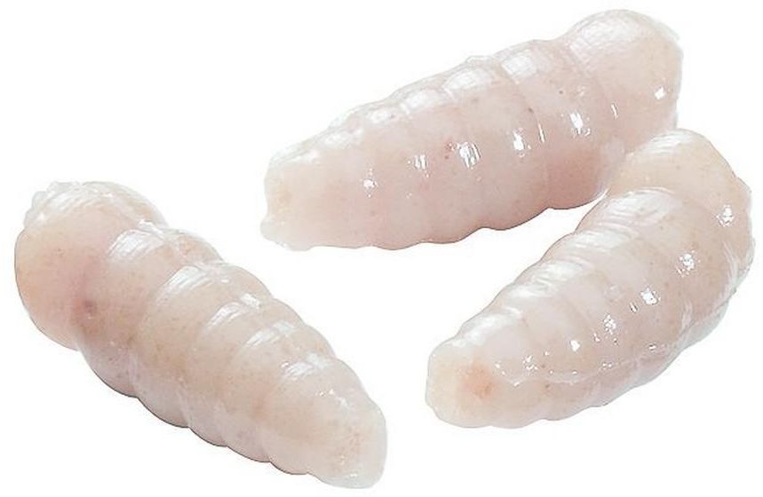 Larve Berkley Powerbait Power Maggot, White, 1cm, 110buc/cutie