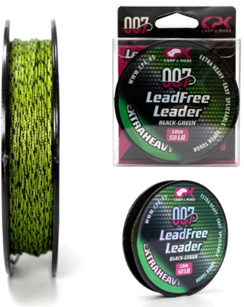 Leadcore CPK Lead Free Leader, Black Green, 50lbs, 10m