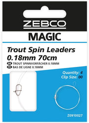 Leader ZEBCO Magic Trout Spin 70cm 4buc/pac