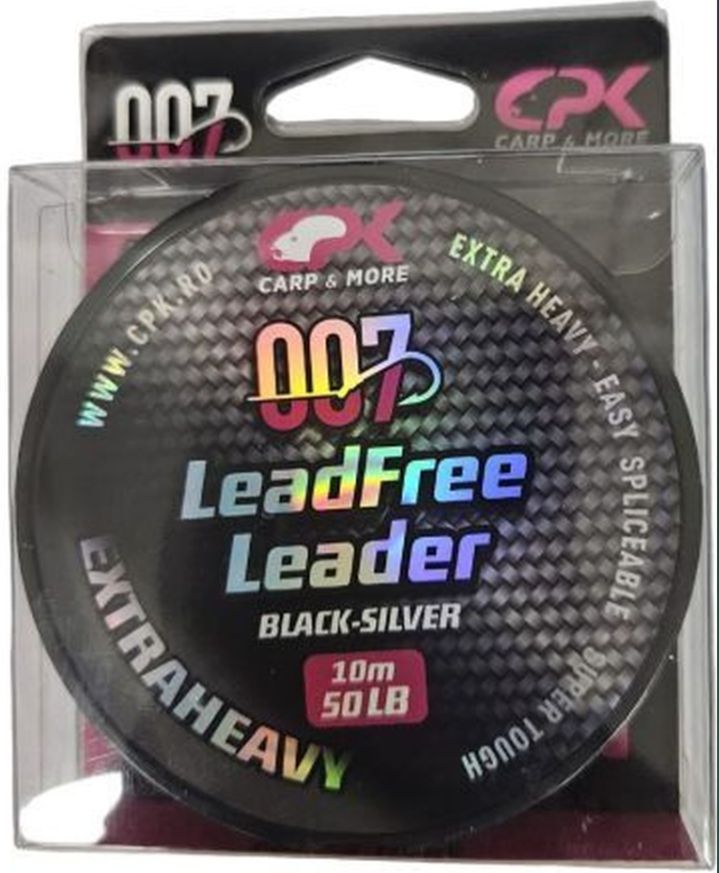 Leadocore CPK Free Leader, 50lb, 10m, Black Silver