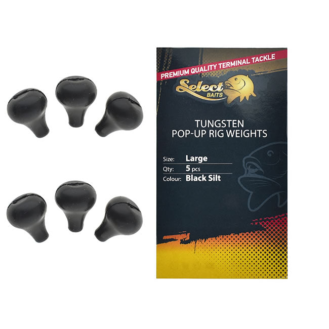 Lest Tungsten Select Baits Tungsten Pop-up Rig Weights, Large, 5buc