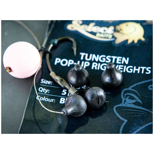Lest Tungsten Select Baits Tungsten Pop-up Rig Weights, Large, 5buc