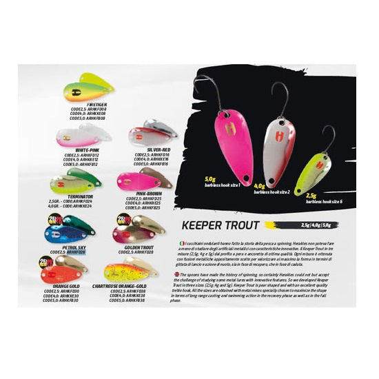 Lingura Oscilanta Colmic Herakles Keeper Trout 4g Orange Gold