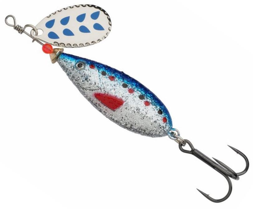 Lingura Rotativa Abu Garcia Droppen Maxi Spinners Blue Glitter