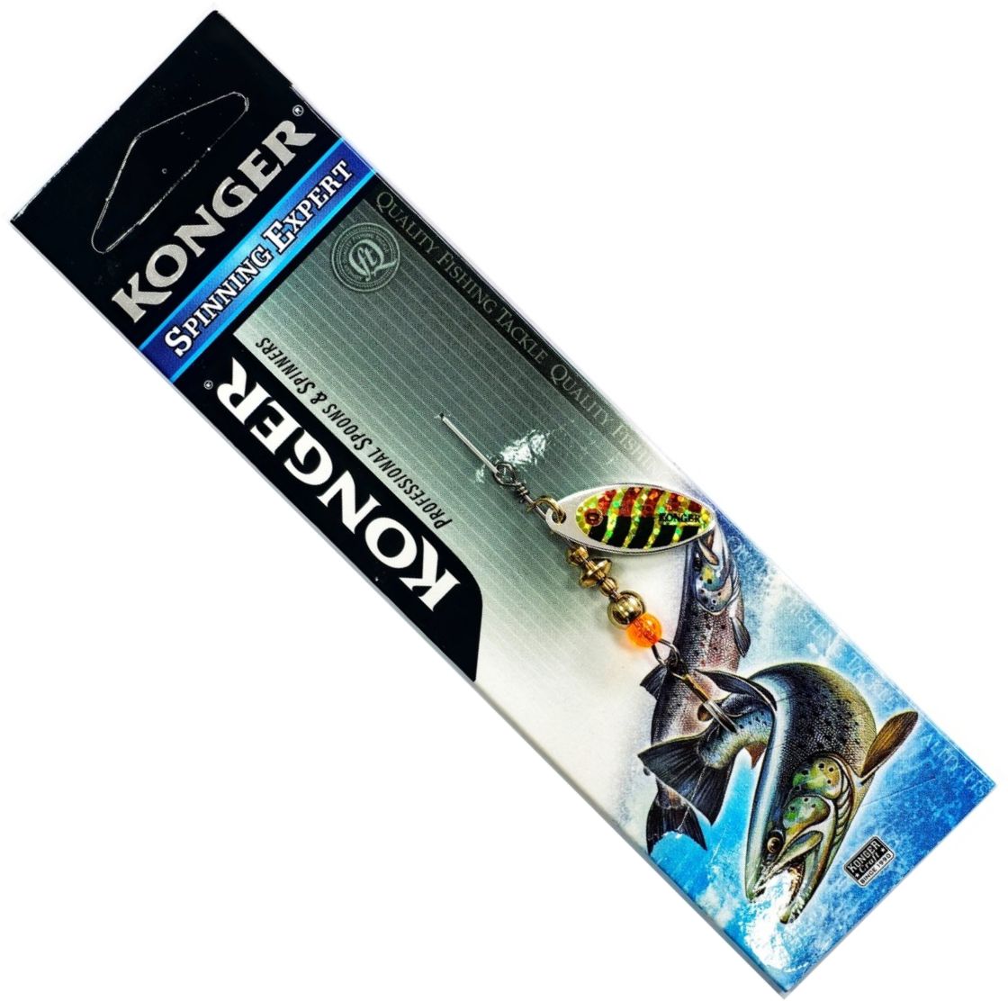 Lingura Rotativa KONGER Chimera, Holo Gold Stripesc, No.0, 2.5g, 1buc/pac