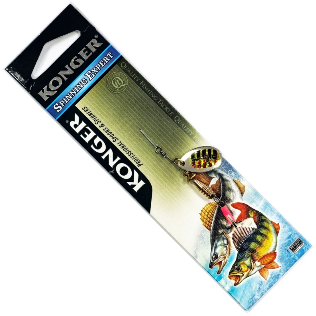 Lingura Rotativa KONGER Palia, Holo Gold Stripes, No.1, 3.5g, 1buc/pac