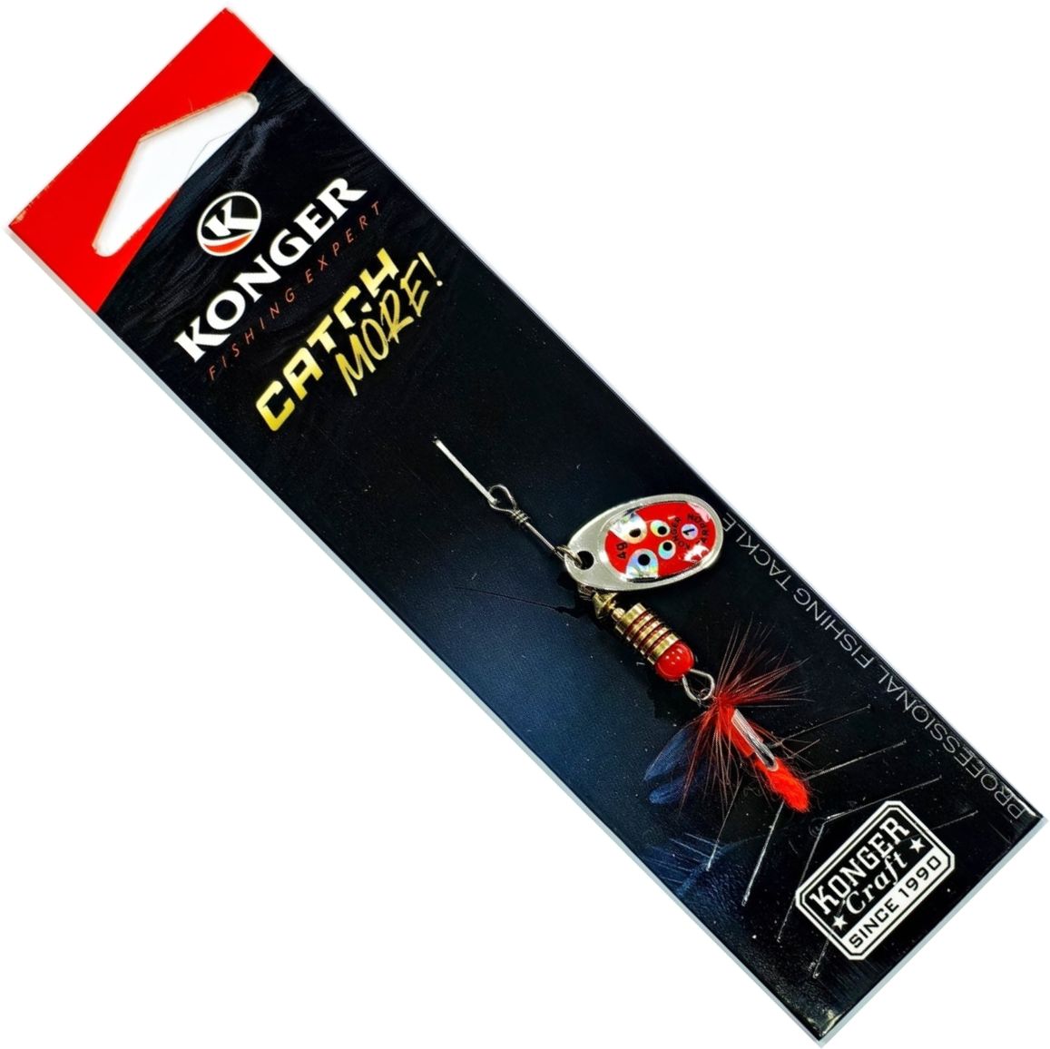 Lingura Rotativa KONGER Tarpon 03 Red 1buc/pac