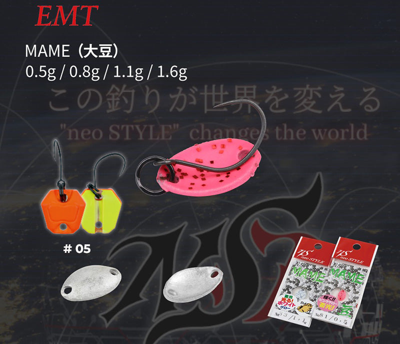 Lingura oscilanta Neo Style Mame 0.5g Super Fluo Glossy Orange/Yellow