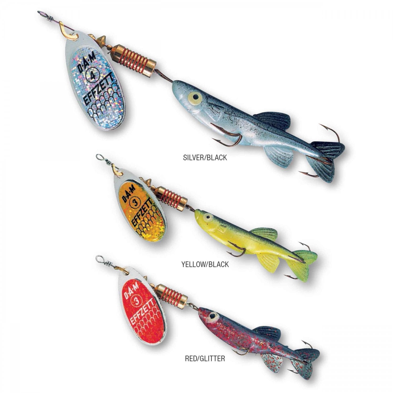 Lingura rotativa DAM Effzett Minnow 5g Silver Black