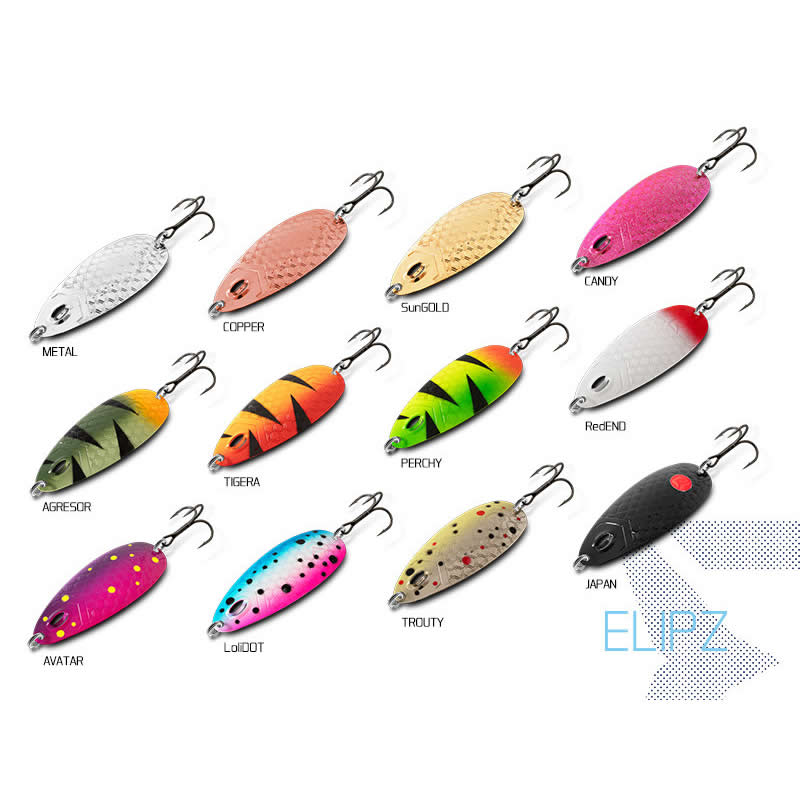 Lingurita Oscilanta Delphin ELIPZ FullSCALE 12g, PERCHY, Hook Nr.2