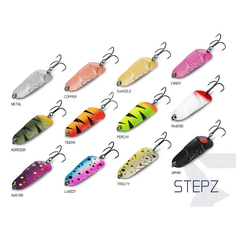Lingurita Oscilanta Delphin STEPZ StripSCALE 10g, RedEND, Hook Nr.2