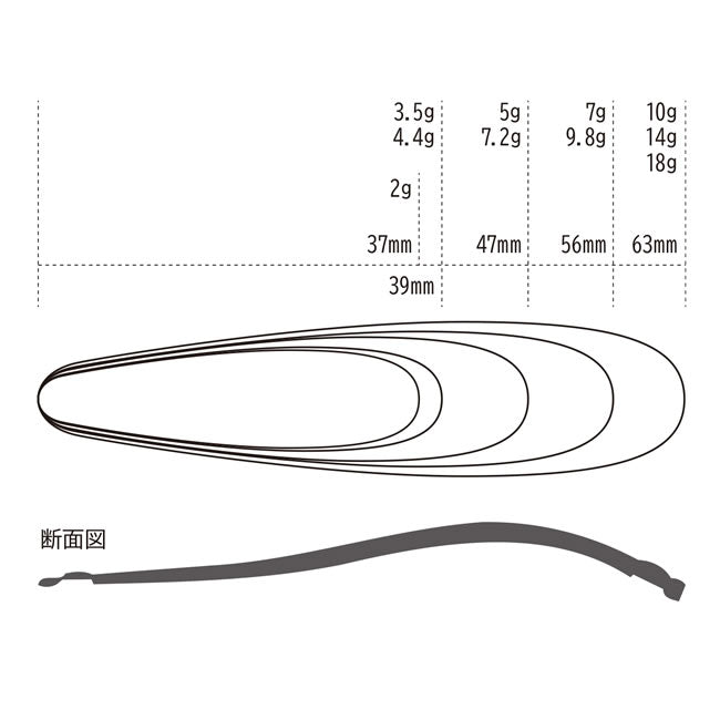 Lingurita Oscilanta Tiemco Lightning Wobbler 215, 4.7cm, 7.2g