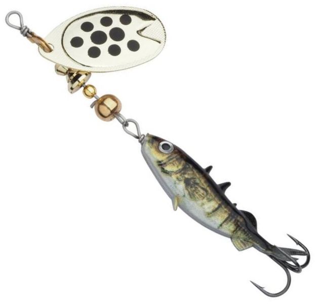 Lingurita Roativa ABU GARCIA Fast Attack Stickle Spinner, Natural Stickle, 5g, 4.5cm, 1buc/pac