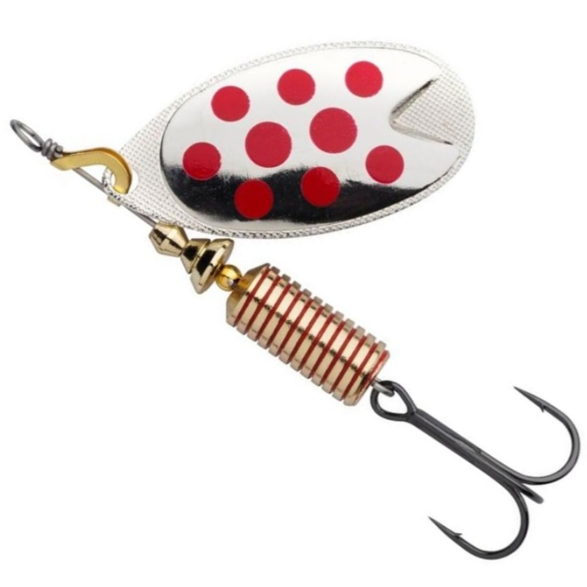 Lingurita Rotativa ABU GARCIA Fast Attack Spinner LF Silver/Red Dots