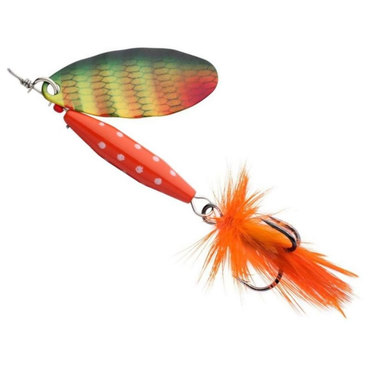 Lingurita Rotativa ABU GARCIA Reflex Red LF Yellow Perch