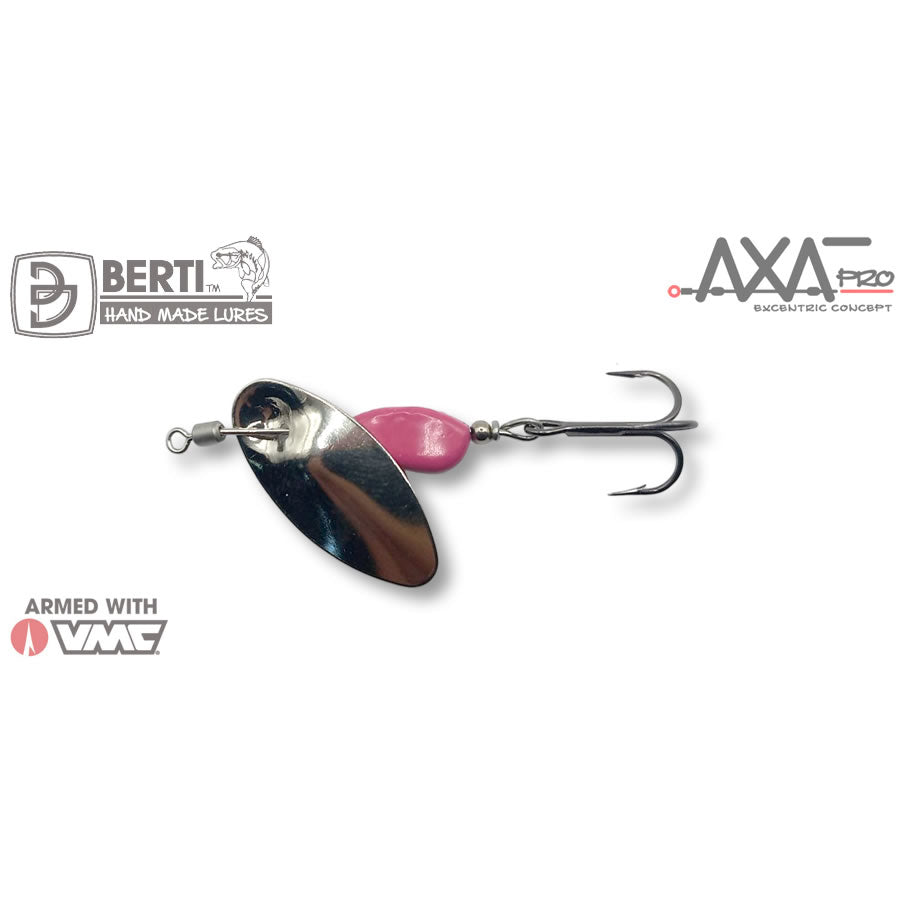 Lingurita Rotativa BERTI Axat Pro Micro-2, Nickel / Roz, 2.9g