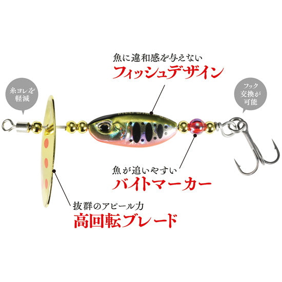 Lingurita Rotativa DUO Spearhead Ryuki Spinner ANA4076 Pink Clown Yamame 2cm