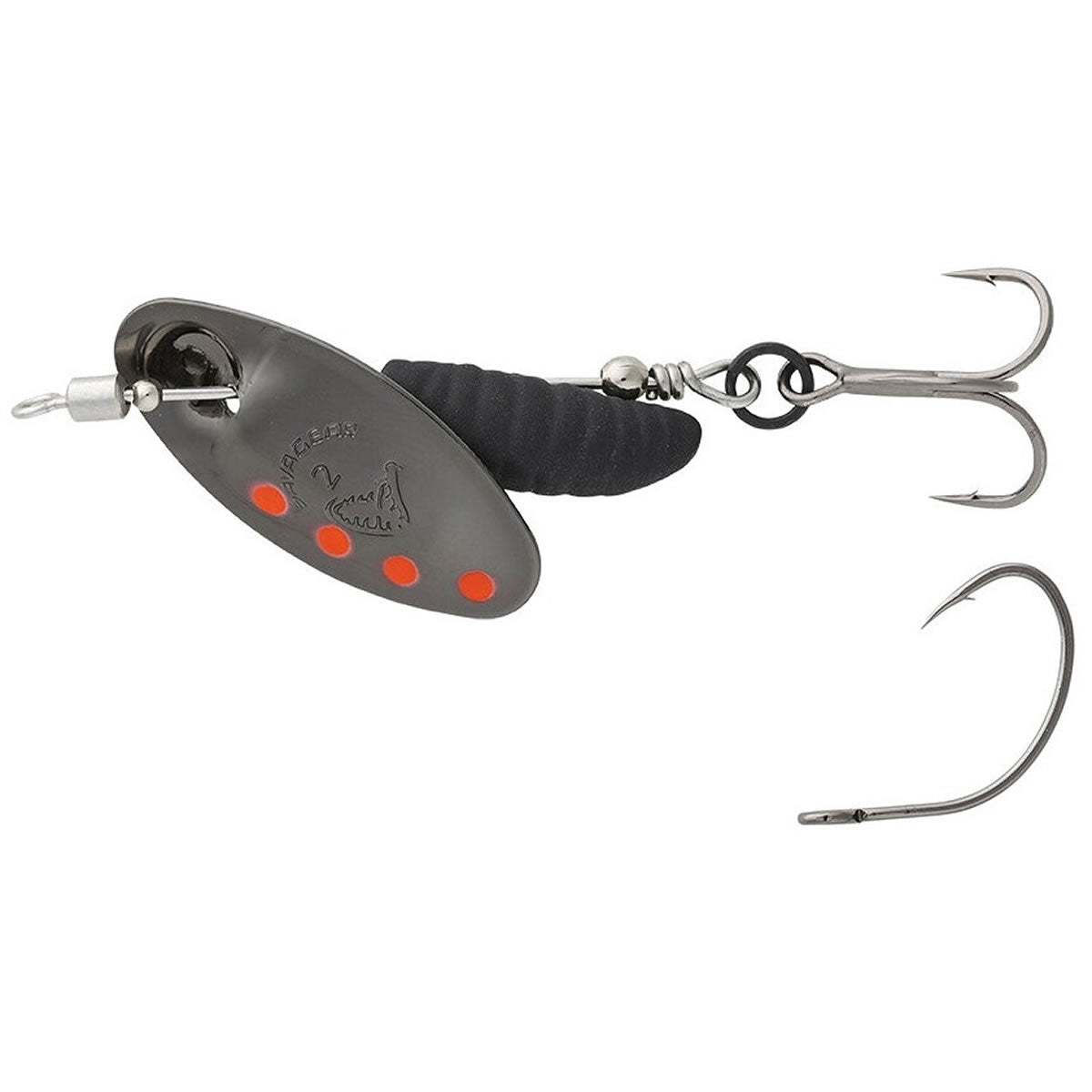 Lingurita Rotativa Savage Gear Spinner Grub Sinking Black Red Black