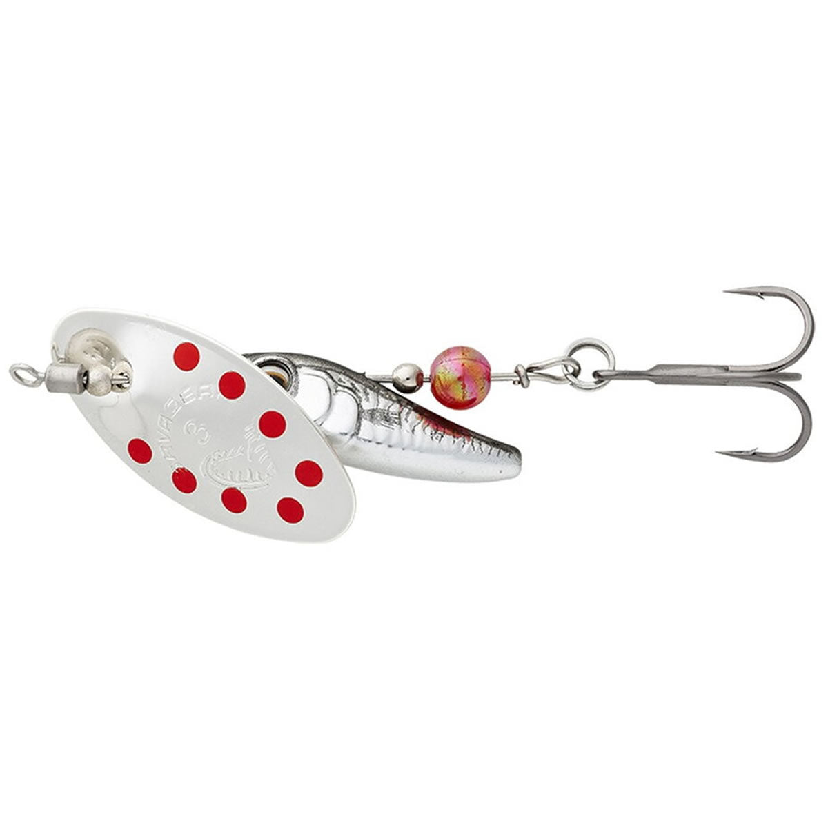Lingurita Rotativa Savage Gear Spinner Sticklebait Sinking Dirty Silver Red