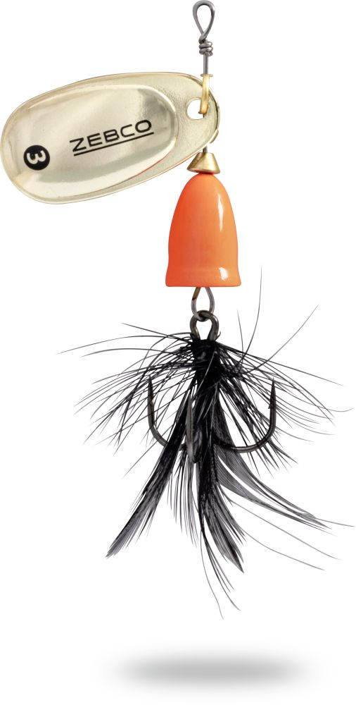 Lingurita Rotativa Zebco Trophy Z-Vibe &amp; Fly No. orange body/gold/black fly sinking