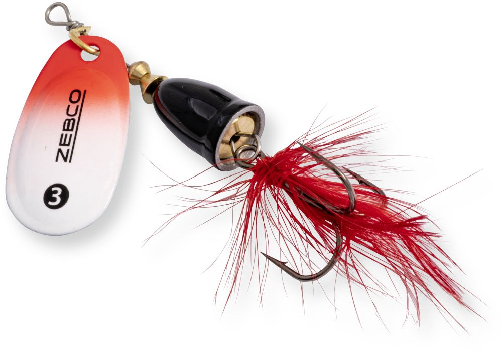 Lingurita Rotativa Zebco Trophy Z-Vibe &amp; Fly No. black body/silver white-red/red fly sinking
