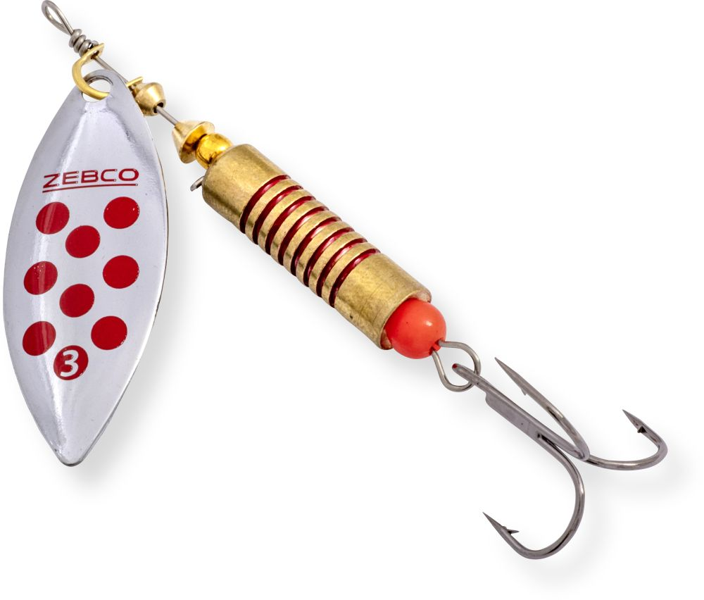 Lingurita Rotativa Zebco Trophy Z-River No. silver/red dots sinking
