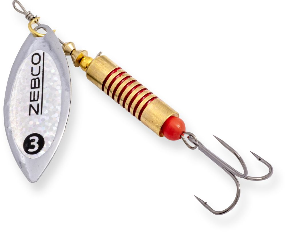 Lingurita Rotativa Zebco 8g Trophy Z-River No. 2 silver/holo silver foil sinking