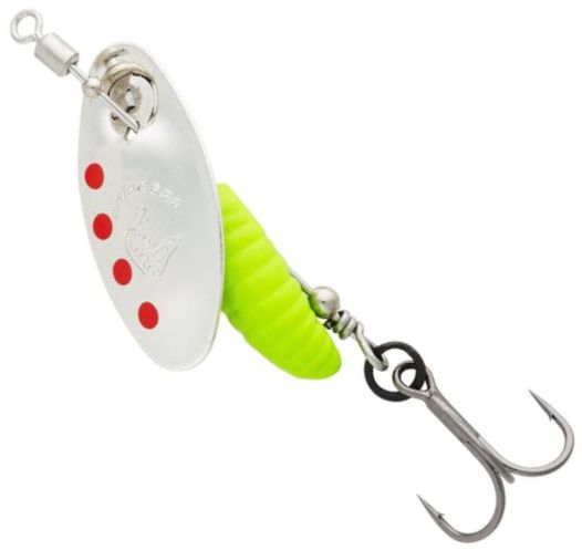 Lingurtia Rotativa SAVAGE GEAR Grub Spinners, Silver Red Lime, Nr.0, 2.2g, 1buc/pac