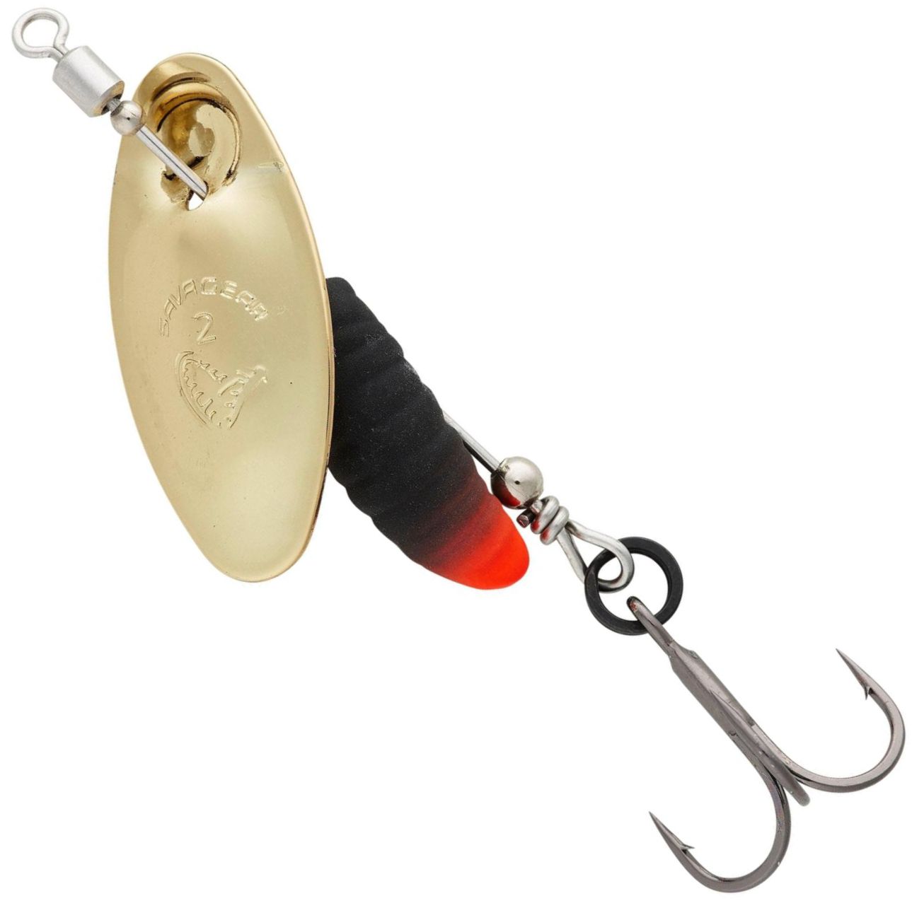 Lingurtia Rotativa SAVAGE GEAR Grub Spinners, Silver Red Yellow, Nr.0, 2.2g, 1buc/pac