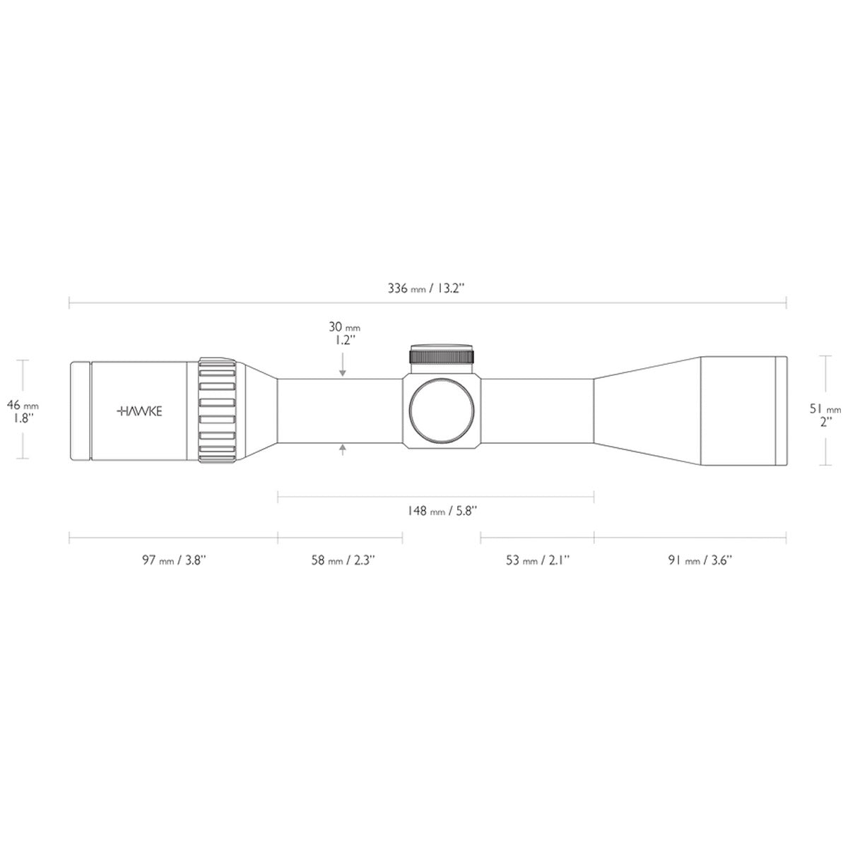 Luneta HAWKE Endurance 30 FD 1.5-6x44 L4A FD Reticle