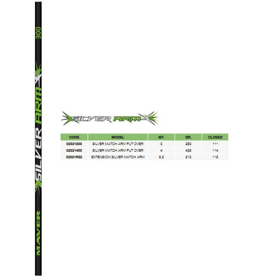 MANER MINCIOG MAVER SILVER MATCH ARM PUT OVER 4M