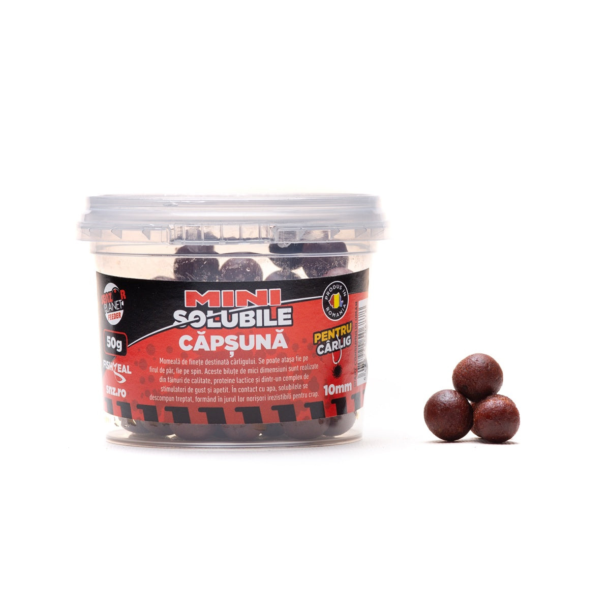 MINISOLUBILE FEEDER PENTRU CARLIG SENZOR CAPSUNA 10mm 50g