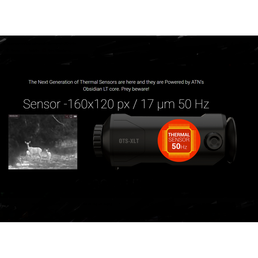 MONOCULAR ATN VEDERE TERMICA OTS XLT 19MM 2-8X 160X120