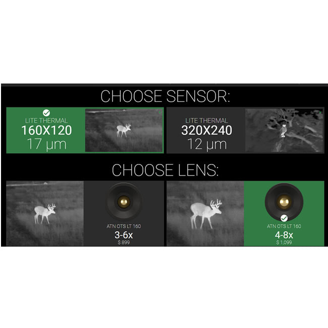 MONOCULAR VEDERE TERMICA OTS LT 25MM 4-8X 160X120