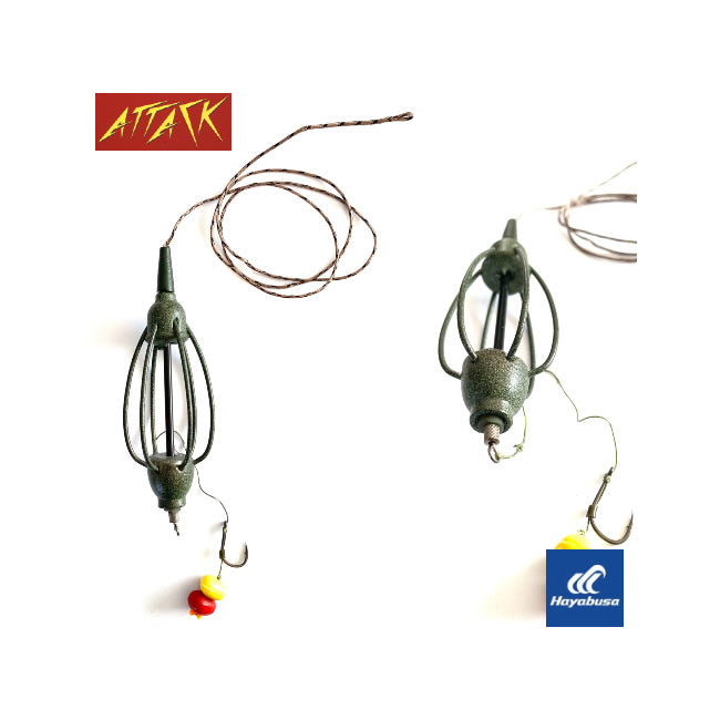 MONTURA ATTACK CRAP LEADCORE MOMITOR INLINE 55 GR CARLIG HAYABUSA NR 6+PORUMB SILICON
