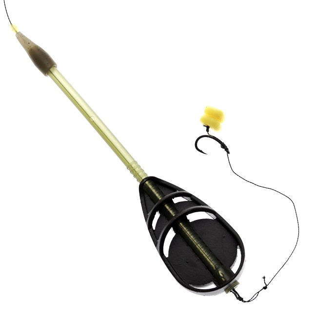 MONTURA METHOD FEEDER PRO FL DISTANCE CU TIJA CU SPIN 7MM 60G CARLIG