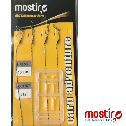 MONTURA MOSTIRO FEEDER RIG WITH LOOP AT END IN MONOFIL LINE 15 LBS HOOK NO 10