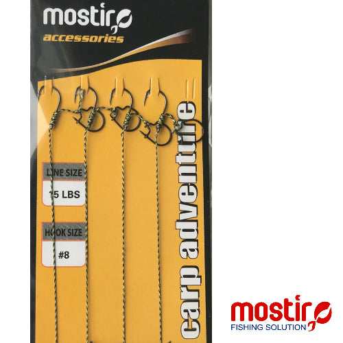 MOSTIRO FEEDER RIG WITH MAGGOT CLIP IN BRAID LINE 10 LBS HOOK NO 12 (4 BUC)