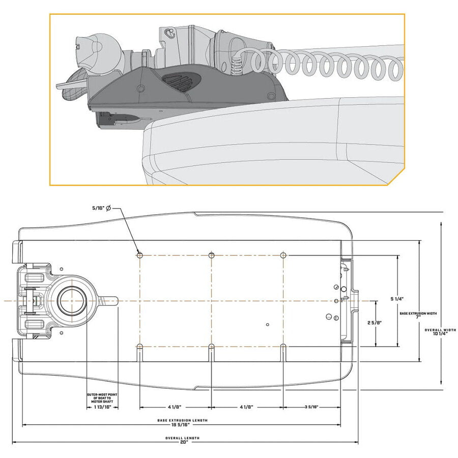 MOTOR ELECTRIC MINN KOTA 55 BT RIPTIDE TERROVA/I PILOT 152CM/12V