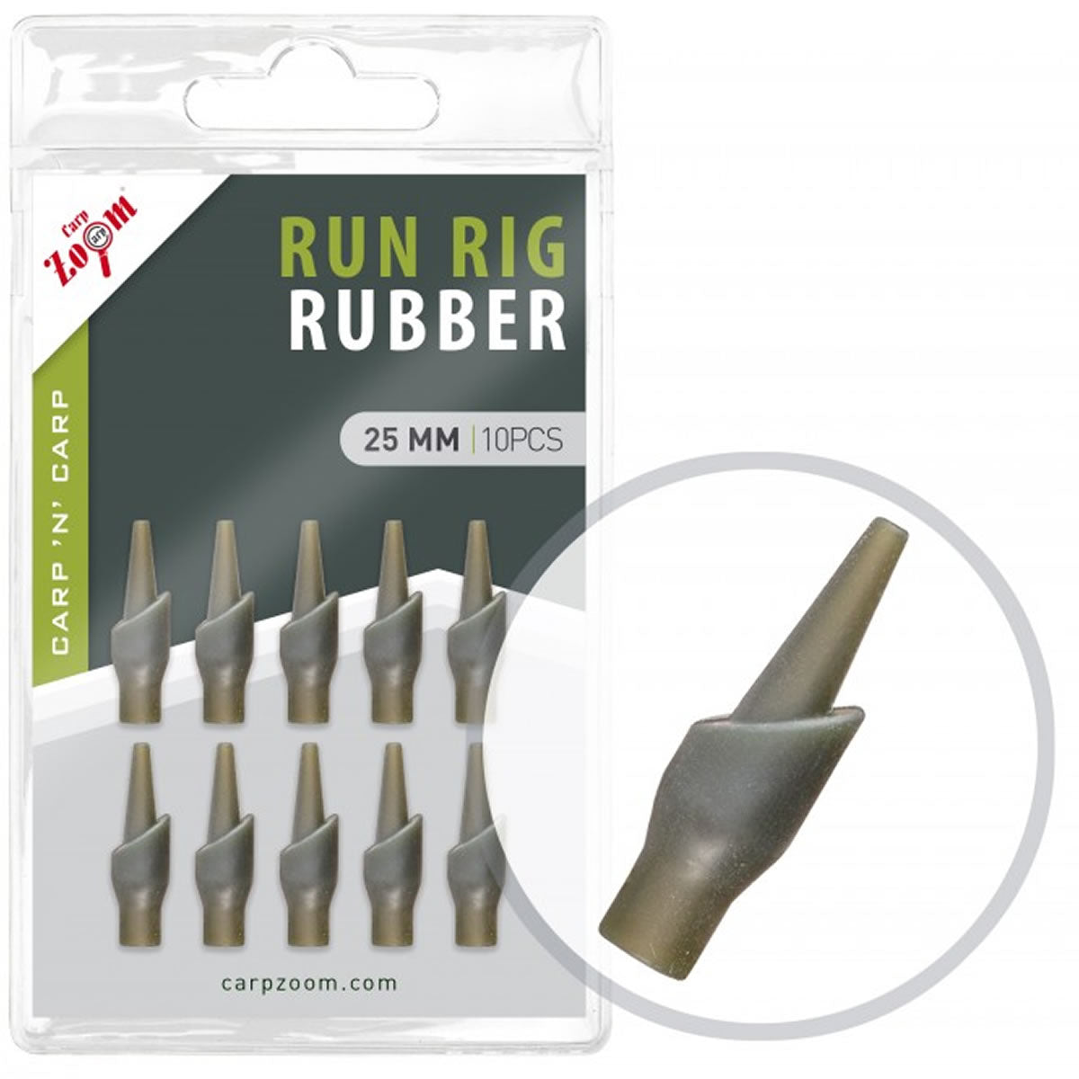 Manson Carp Zoom Running Rig Rubber 25mm, 10buc/pac