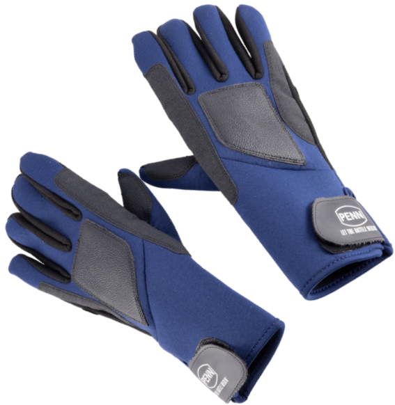 Manusi PENN Leader Gloves, Blue-Black