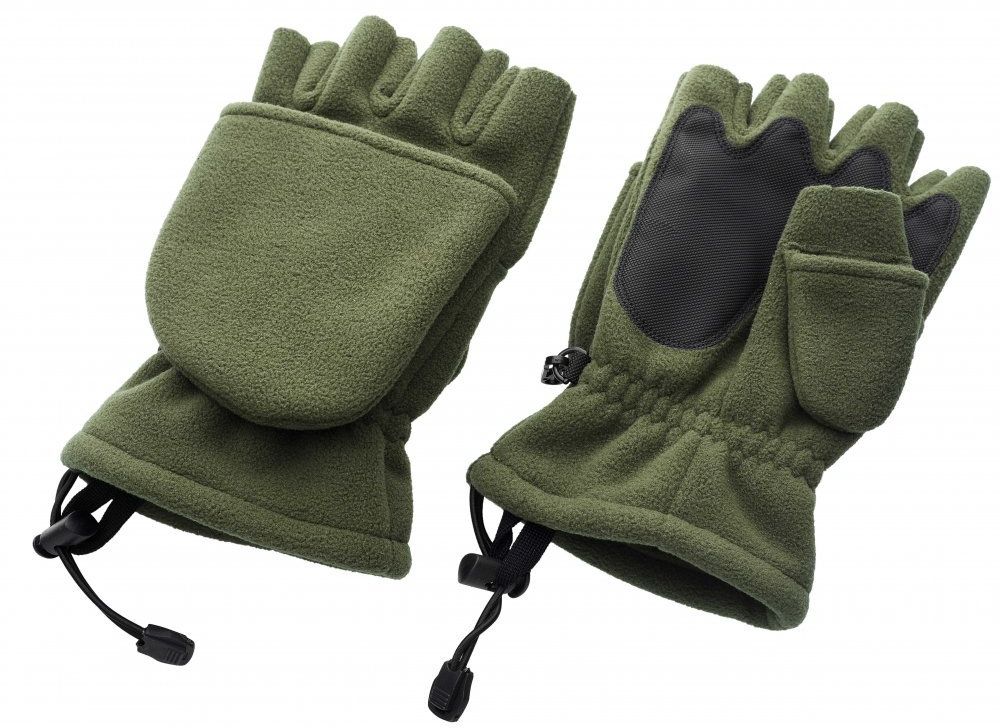 Manusi Trakker Polar Fleece Gloves, Green